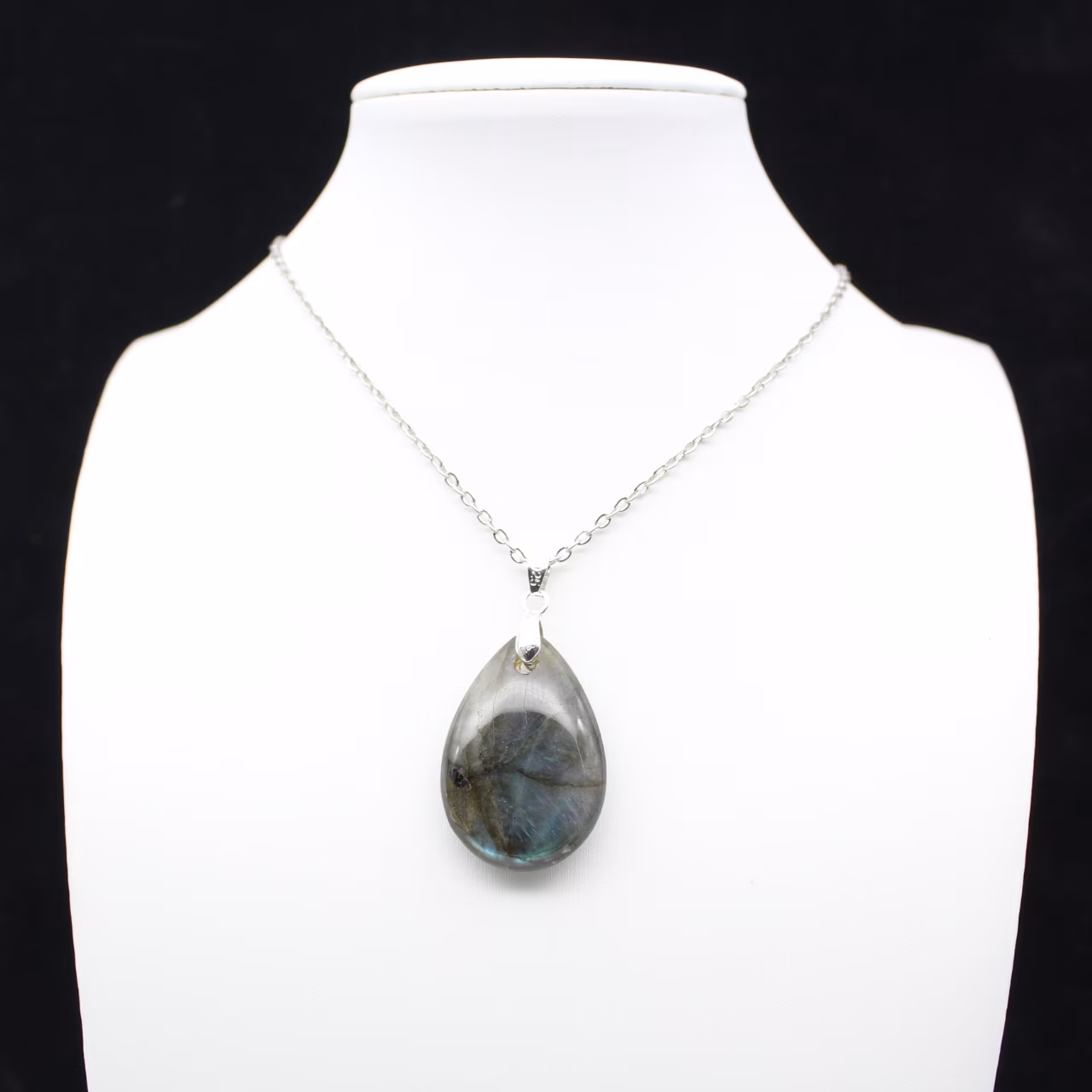 Pingente de gota de labradorite