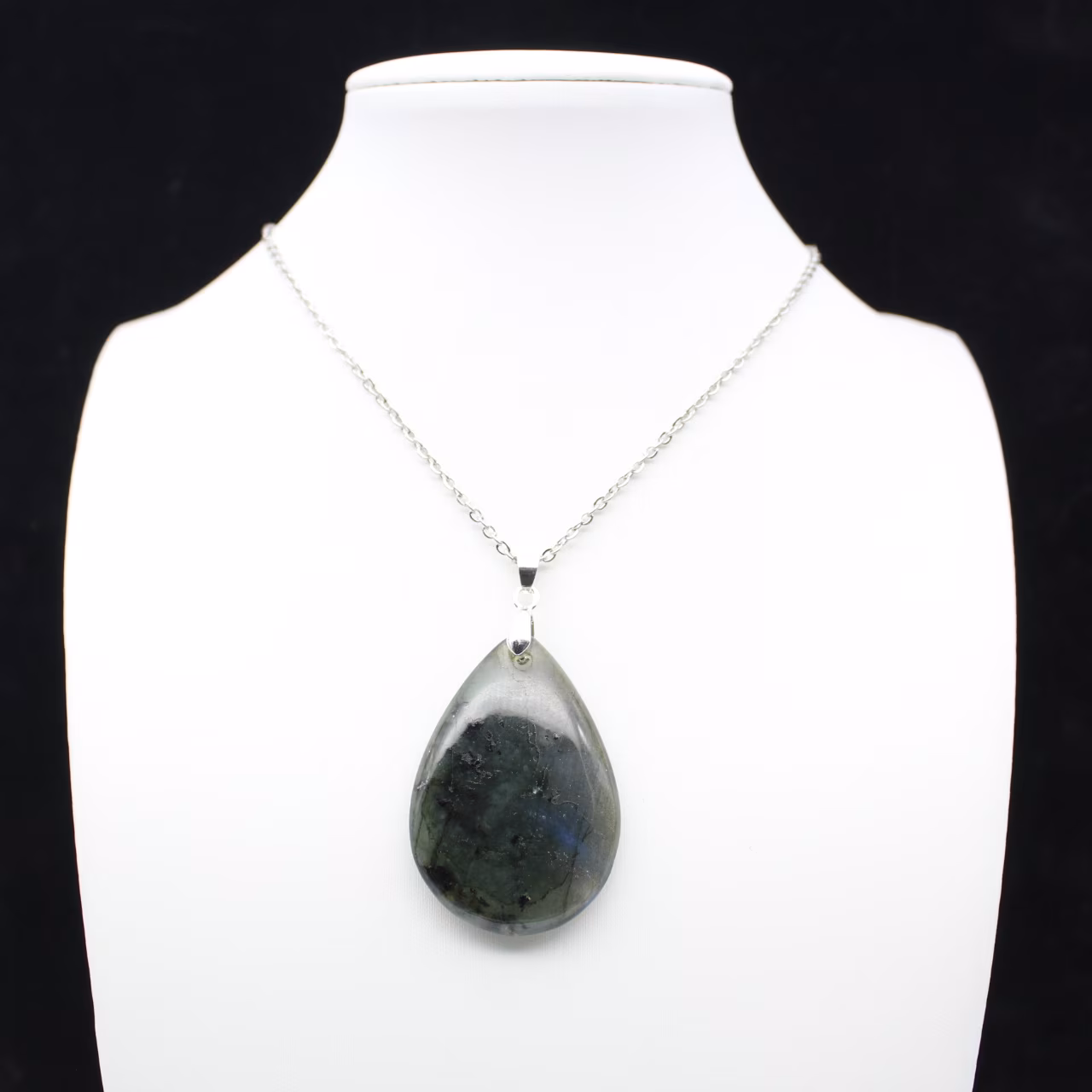 Pingente de gota de labradorite