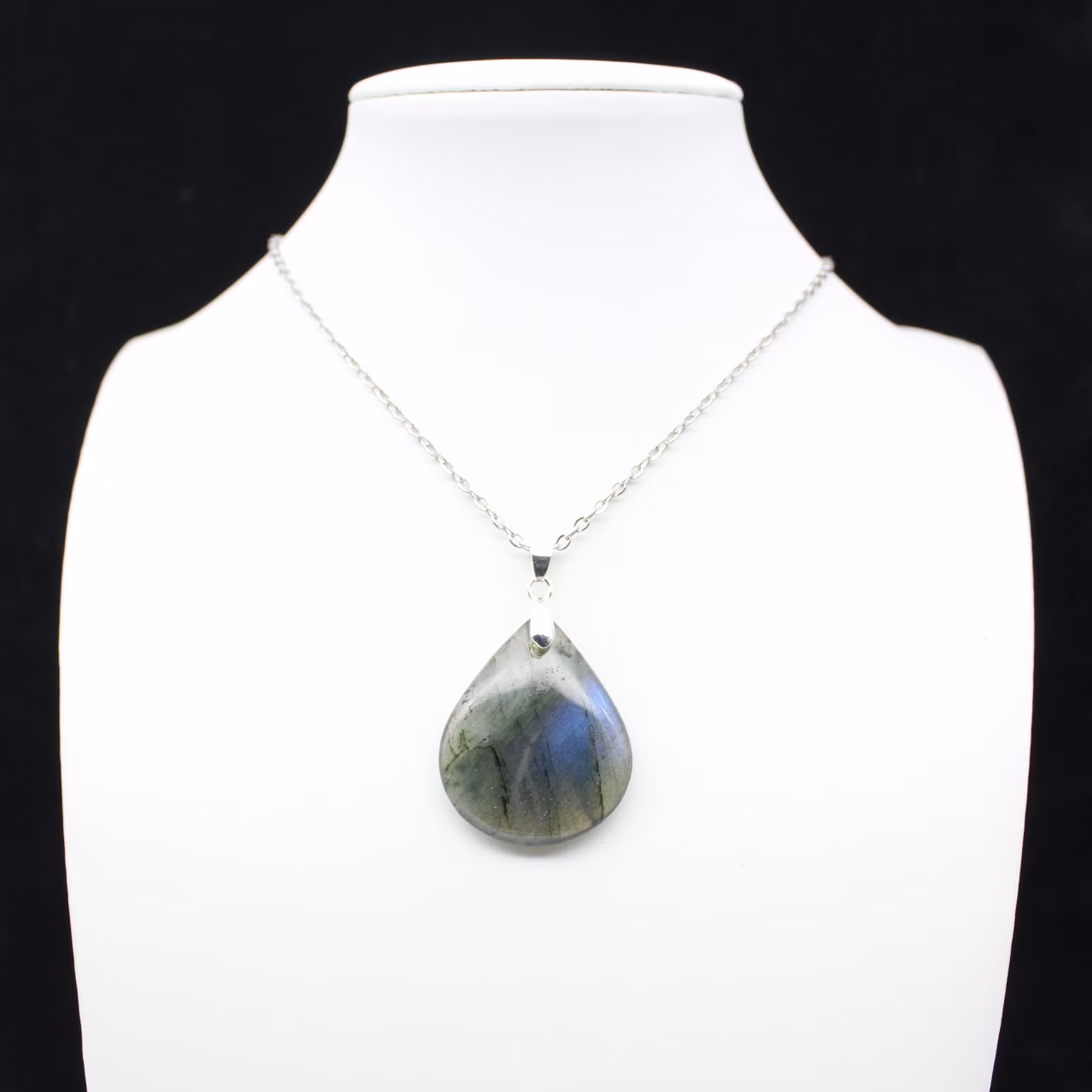 Pingente de gota de labradorite