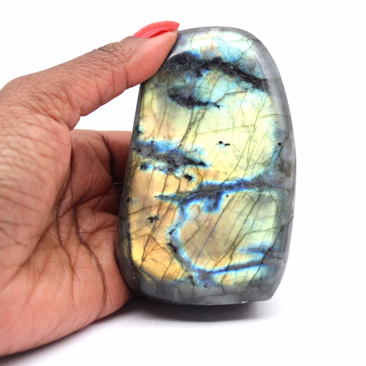 Pedra Labradorite Natural Polida