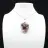 Pendente oval com inclusão de turmalina rosa