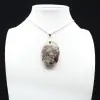 Pendente oval com inclusão de turmalina rosa - 1