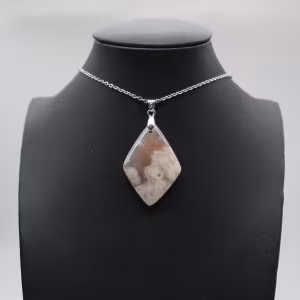 Pingente de diamante de ágata flor