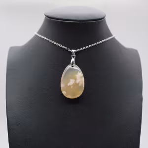 Pendente gota de ágata flor
