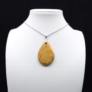 Pingente de gota de jaspe imperial