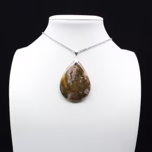 Pingente de gota de jaspe imperial