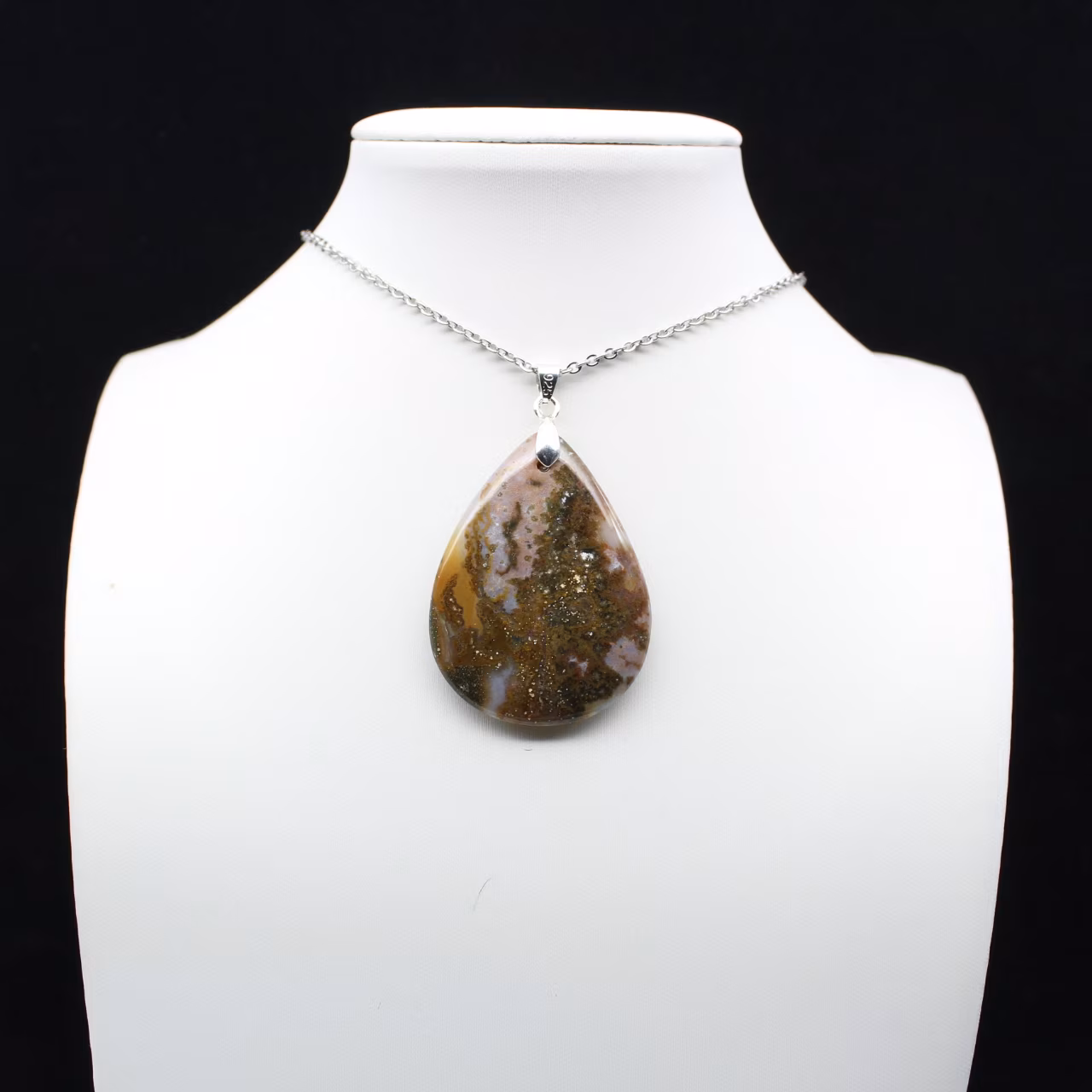 Pingente de gota de jaspe imperial