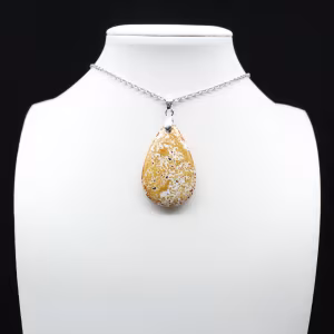 Pingente de gota de jaspe imperial