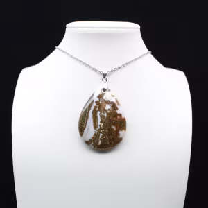 Pingente de gota de jaspe imperial