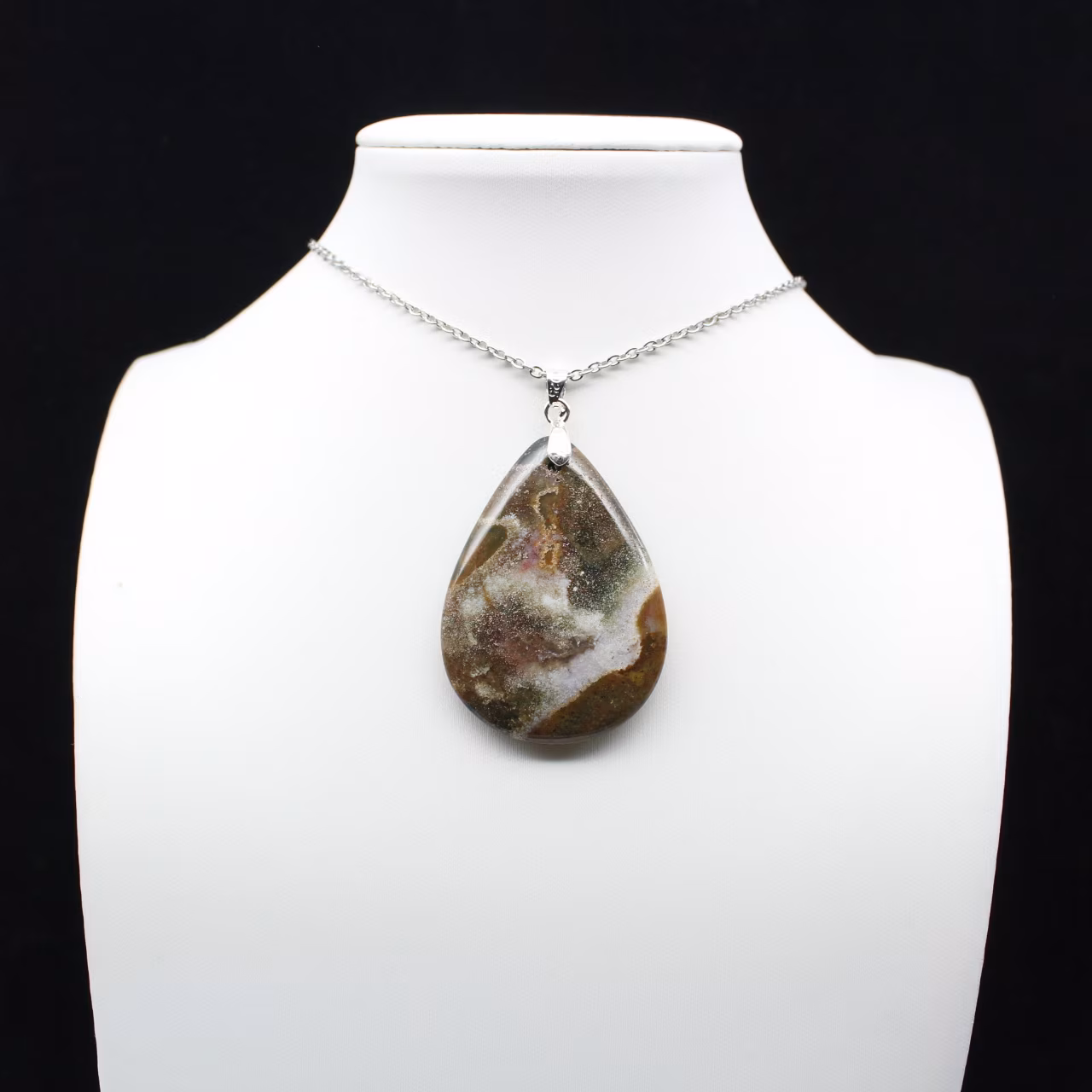 Pingente de gota de jaspe imperial