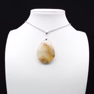Pingente de gota de jaspe imperial