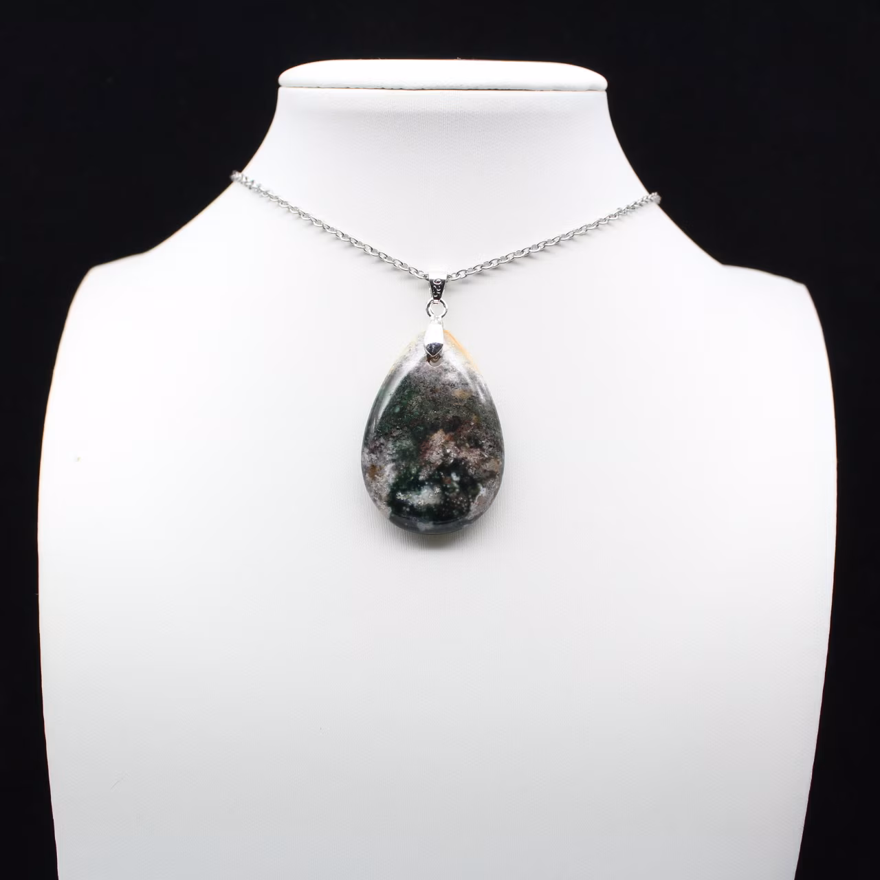 Pingente de gota de jaspe imperial