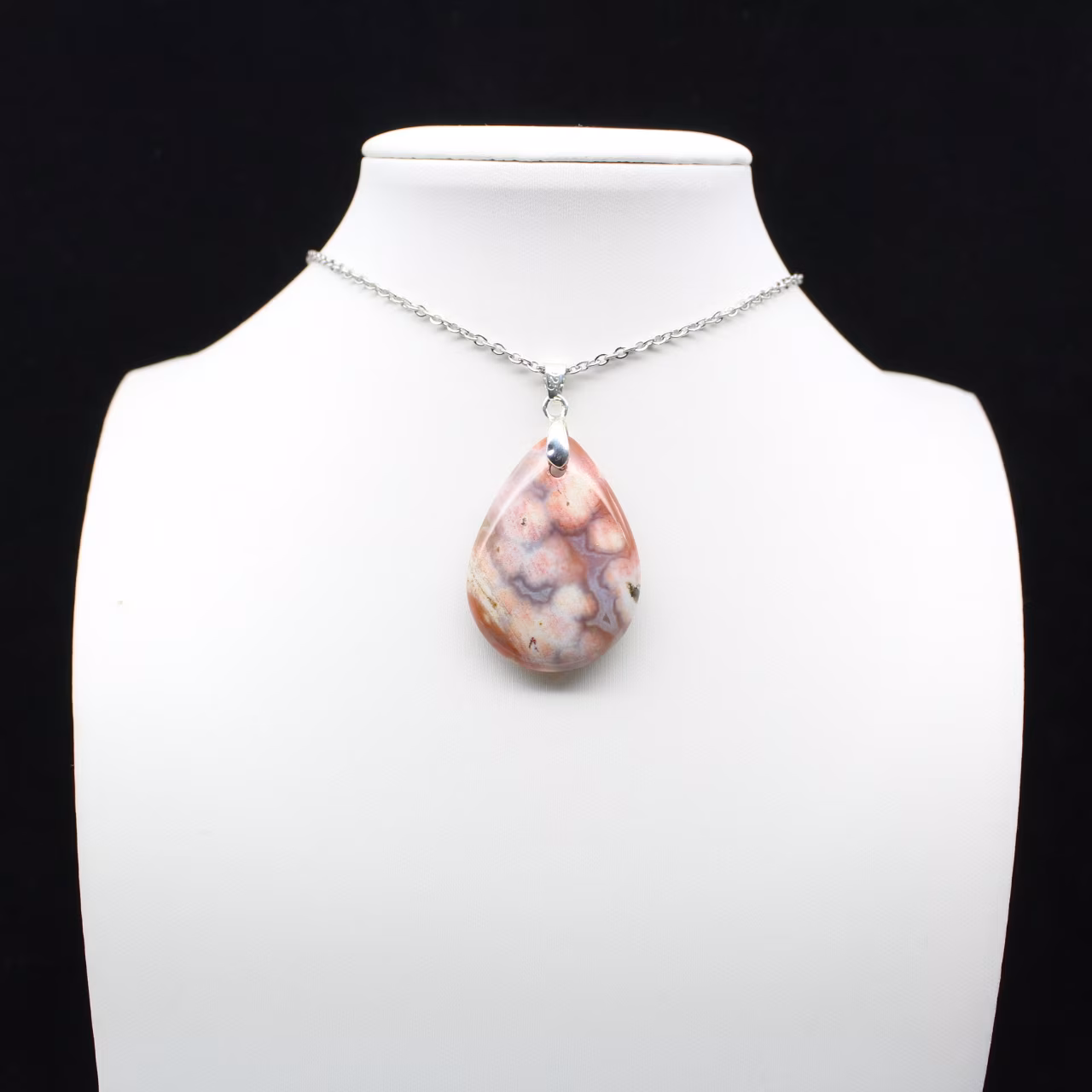 Pingente de gota de jaspe imperial