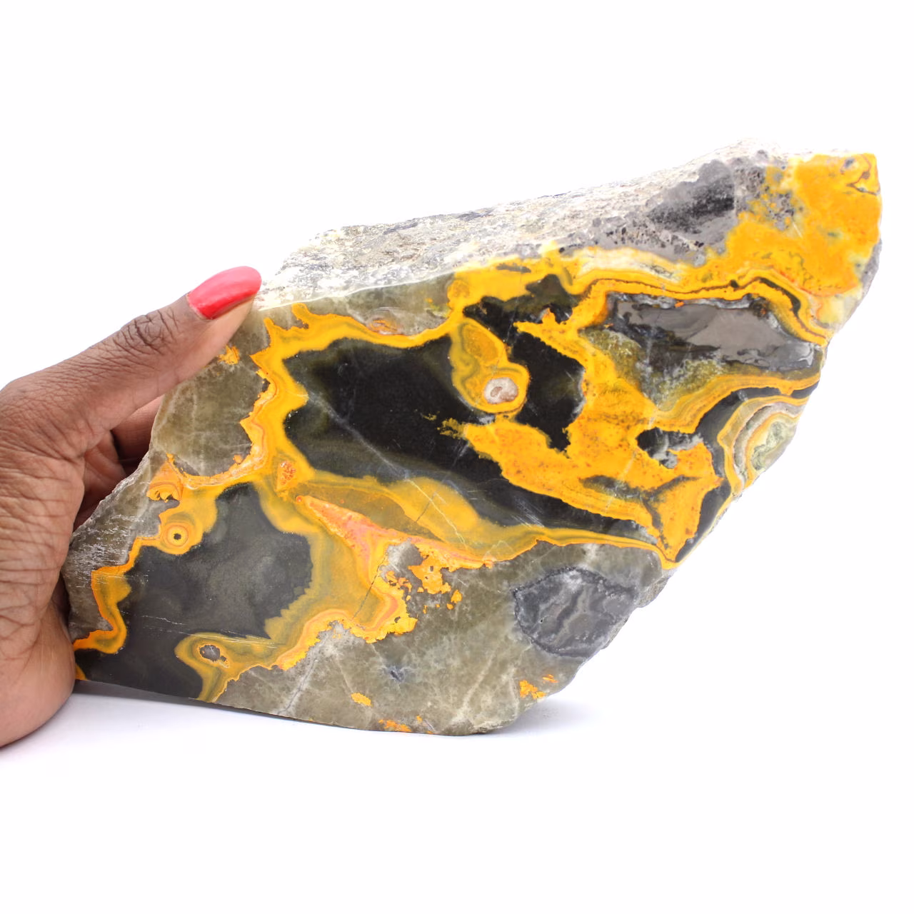 Jaspe Bumblebee Polido: Pedra Decorativa Natural da Indonésia
