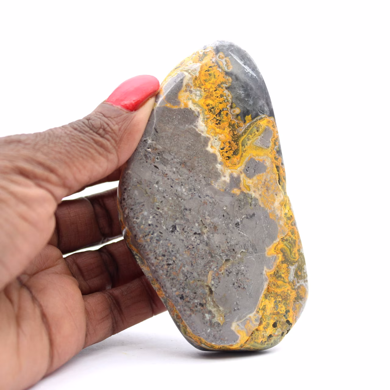 Jaspe Bumblebee indonésio: Pedra decorativa polida