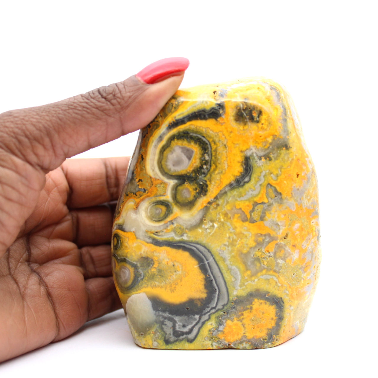 Pequeno ornamento de jaspe abelha: Autenticidade mineralógica