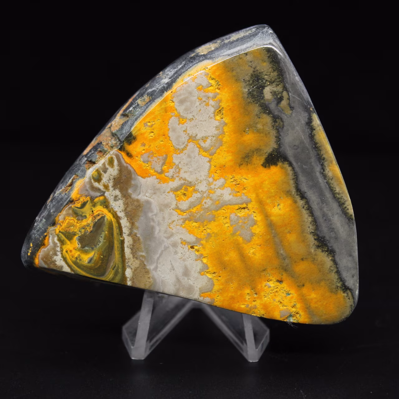 Jaspe Bumblebee, pedra natural autêntica.