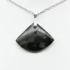 Pingente Kambamba Jasper em formato de leque - 1