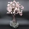 Árvore mineral com base de ametista e folhas de quartzo rosa - 6