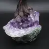 Árvore mineral com base de ametista e folhas de quartzo rosa - 8