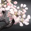 Árvore mineral com base de ametista e folhas de quartzo rosa - 13