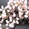 Árvore mineral com base de ametista e folhas de quartzo rosa - 16