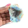 Fatia autêntica de pedra de azurita malaquita para decoração - 4