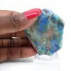 Fatia de pedra de azurita malaquita para coleção e criação - 4