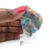 Fatia polida de azurita malaquita mineral bruto de qualidade - 4