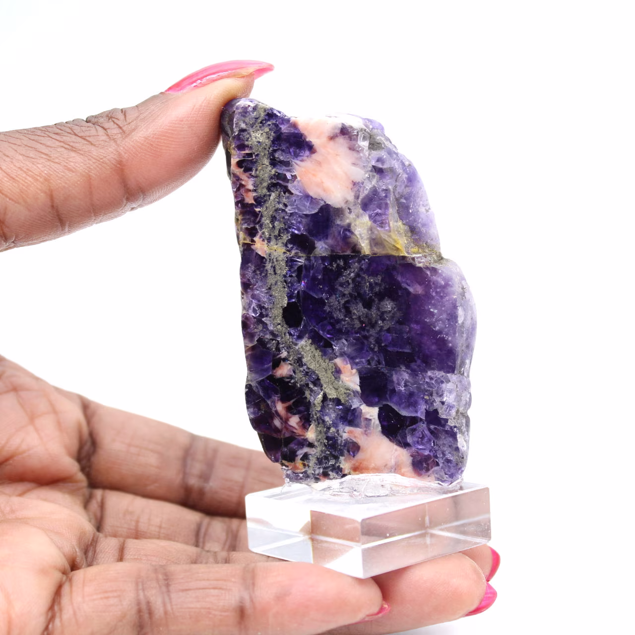 Pedra de fluorita pirita mineral bruto para coleção