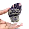 Fatia de pedra de fluorita pirita polida - 0