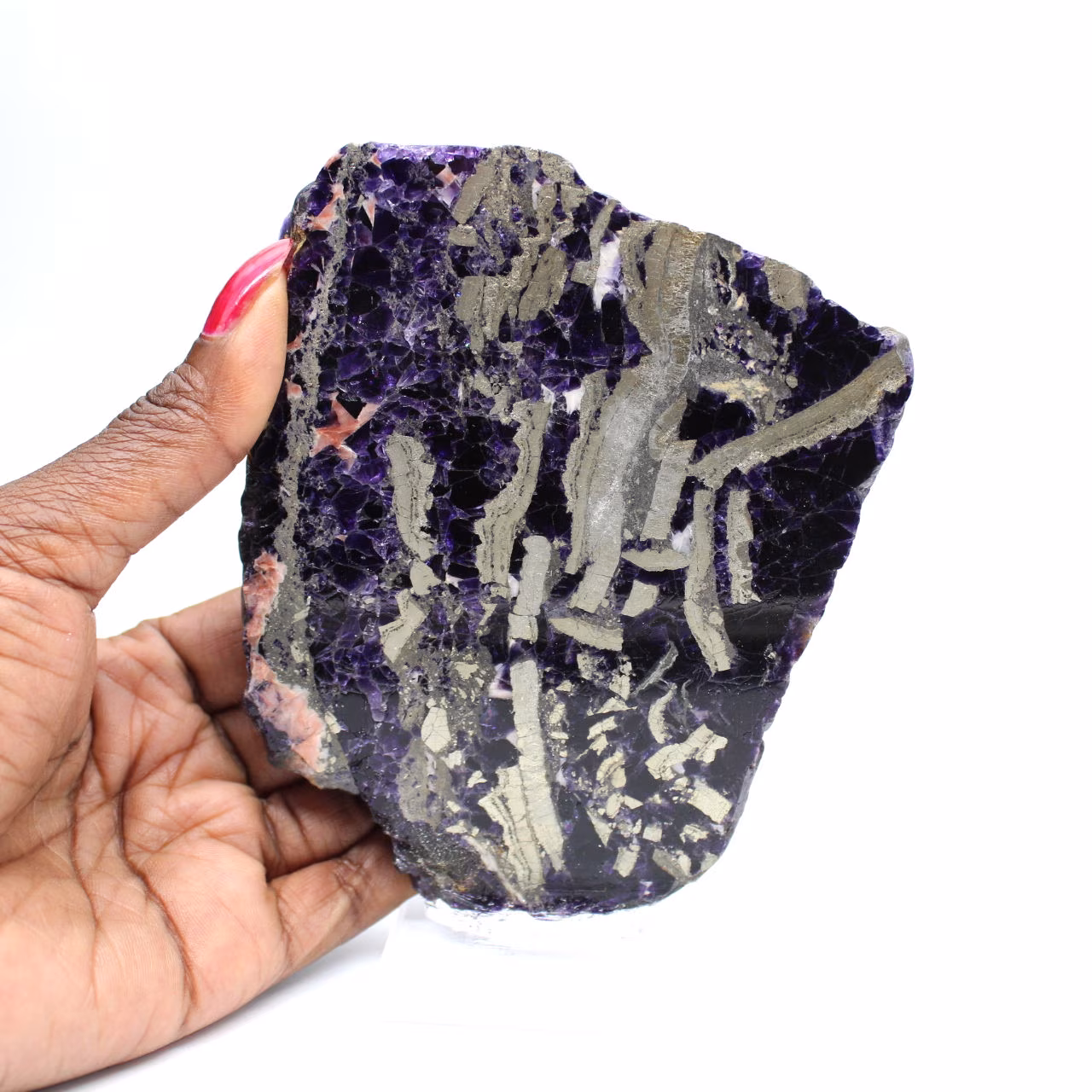 Pedra de fluorita pirita mineral bruto para coleção