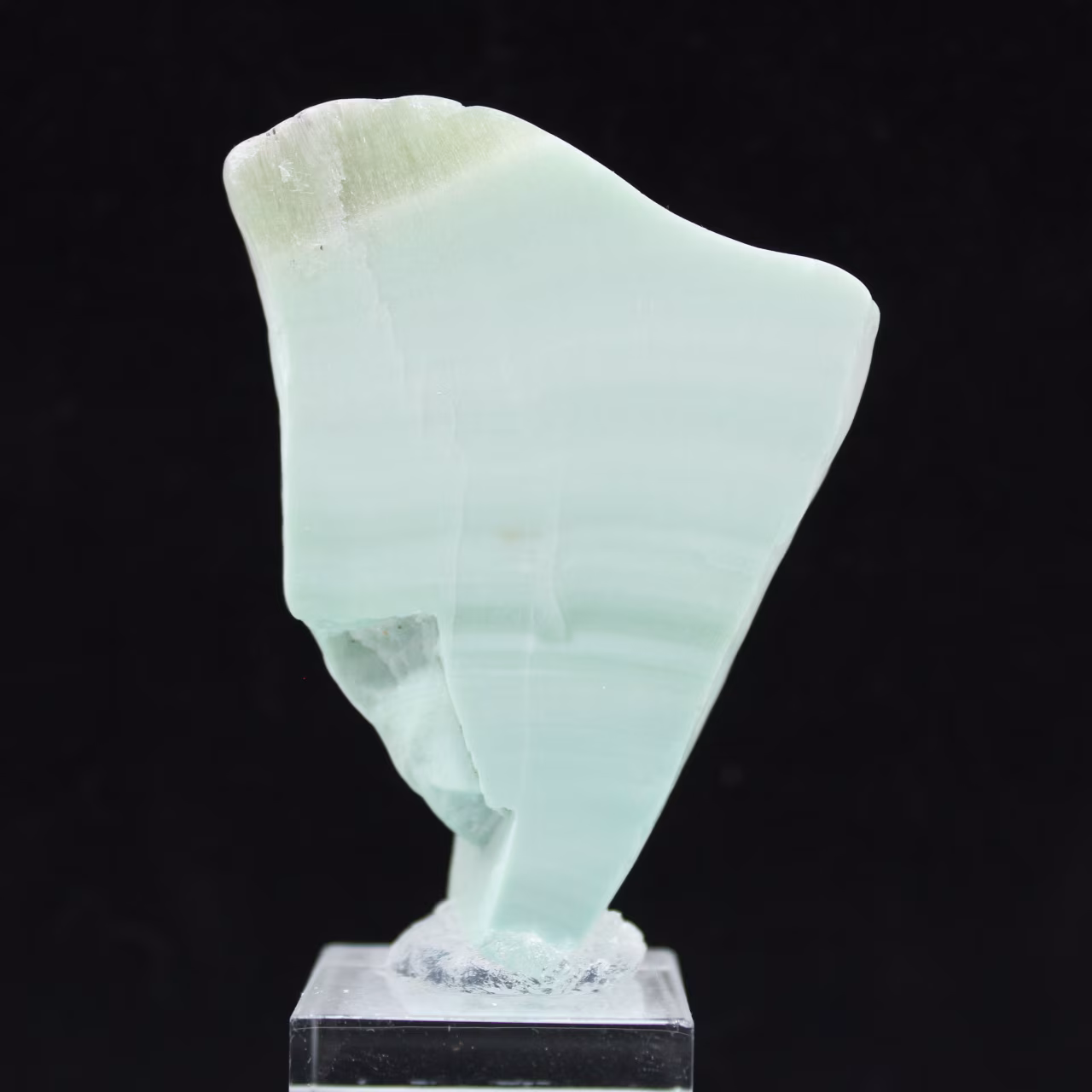 Fatia natural de aragonita verde para decoração
