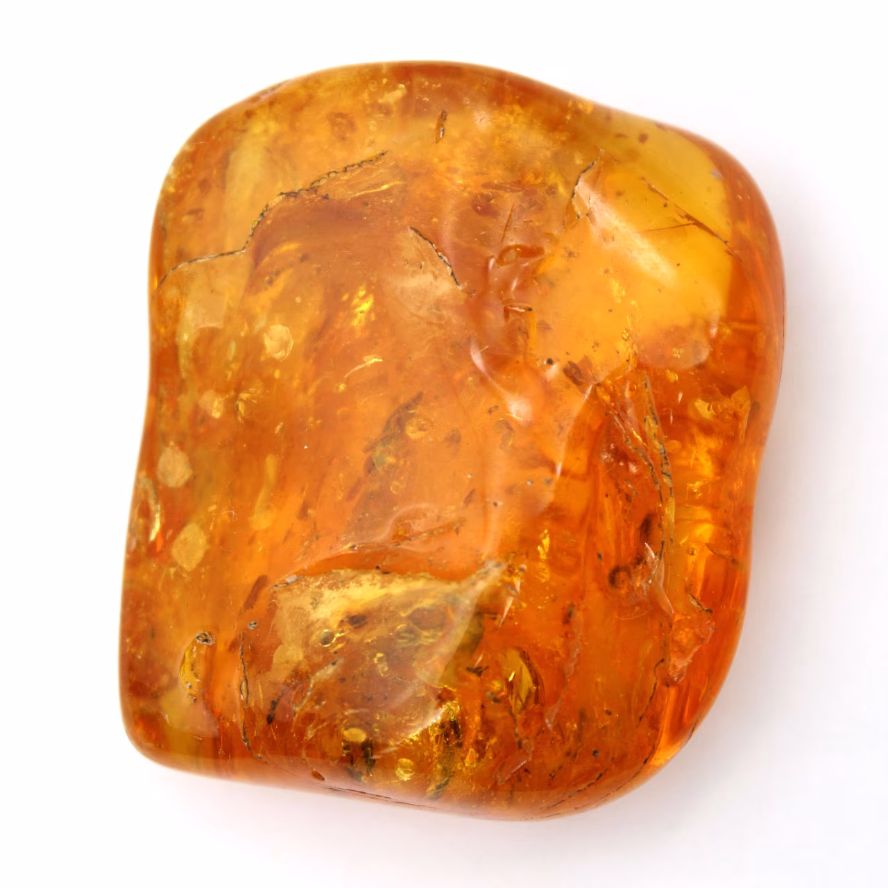 Âmbar amarelo genuíno da Lituânia – Item de seixo natural