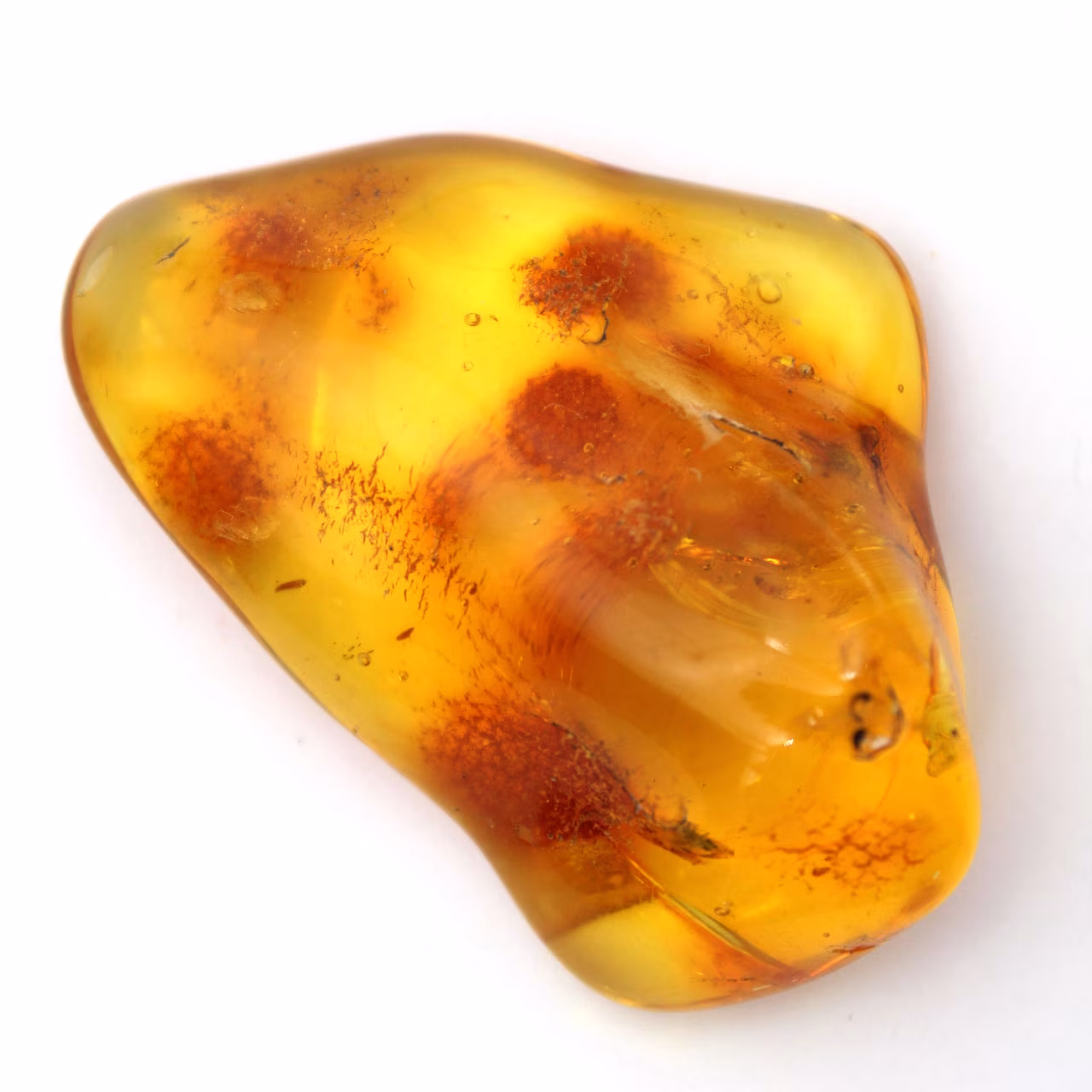 Seixo âmbar amarelo, objeto mineral Lituânia – espécime decorativo
