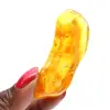 Pedra natural seixo amarelo âmbar para espécime único - 1