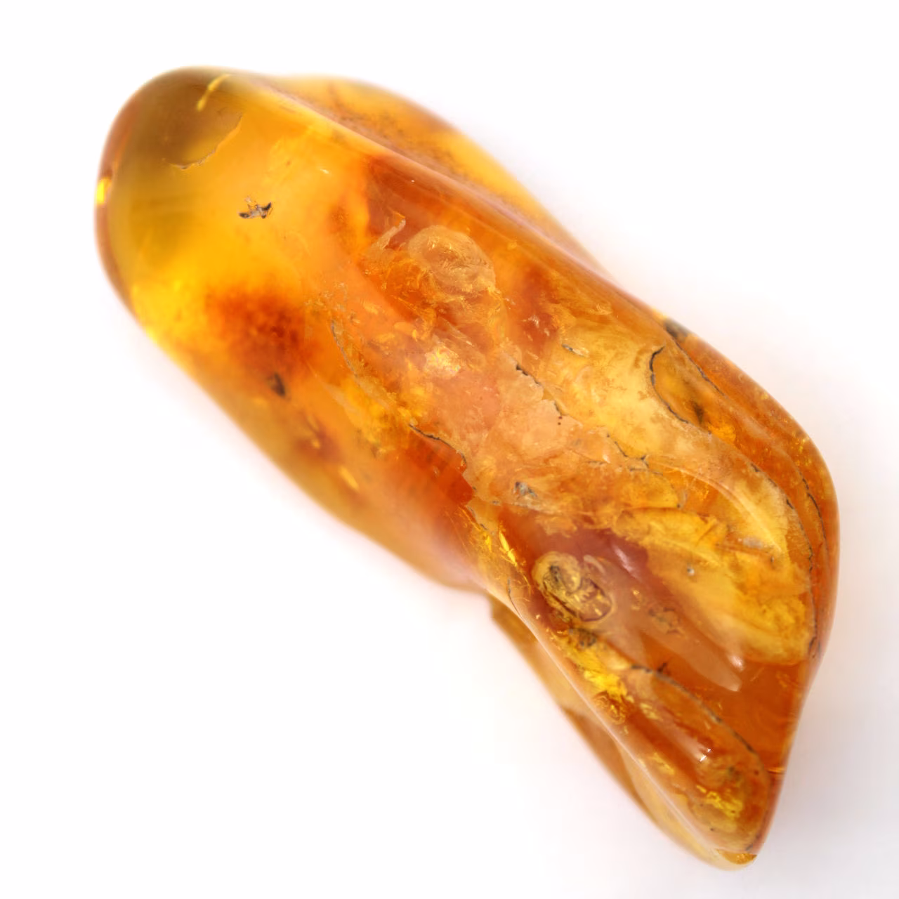 Pedra natural seixo amarelo âmbar para espécime único