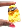Autêntico seixo de âmbar polido da Lituânia - Espécime de Mineralogia - 1