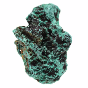 Bloco bruto de malaquita fibrosa