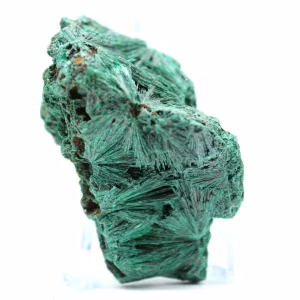Pedaço de malaquita fibrosa bruta