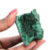 Cristal de malaquita fibroso bruto - 1