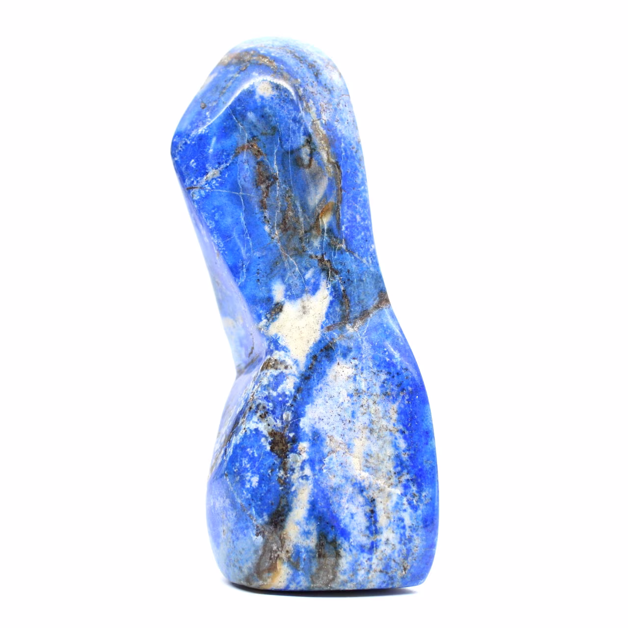 Ornamento mineral de lápis-lazúli azul profundo do Afeganistão