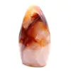 Enfeite médio de cornalina polida - Pedra natural de Madagascar para decoração - 3