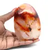 Enfeite médio de cornalina polida - Pedra natural de Madagascar para decoração - 1