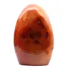 Cornalina polida XXL Madagascar - Pedra decorativa vermelho-alaranjada autêntica (ornamento) - 0