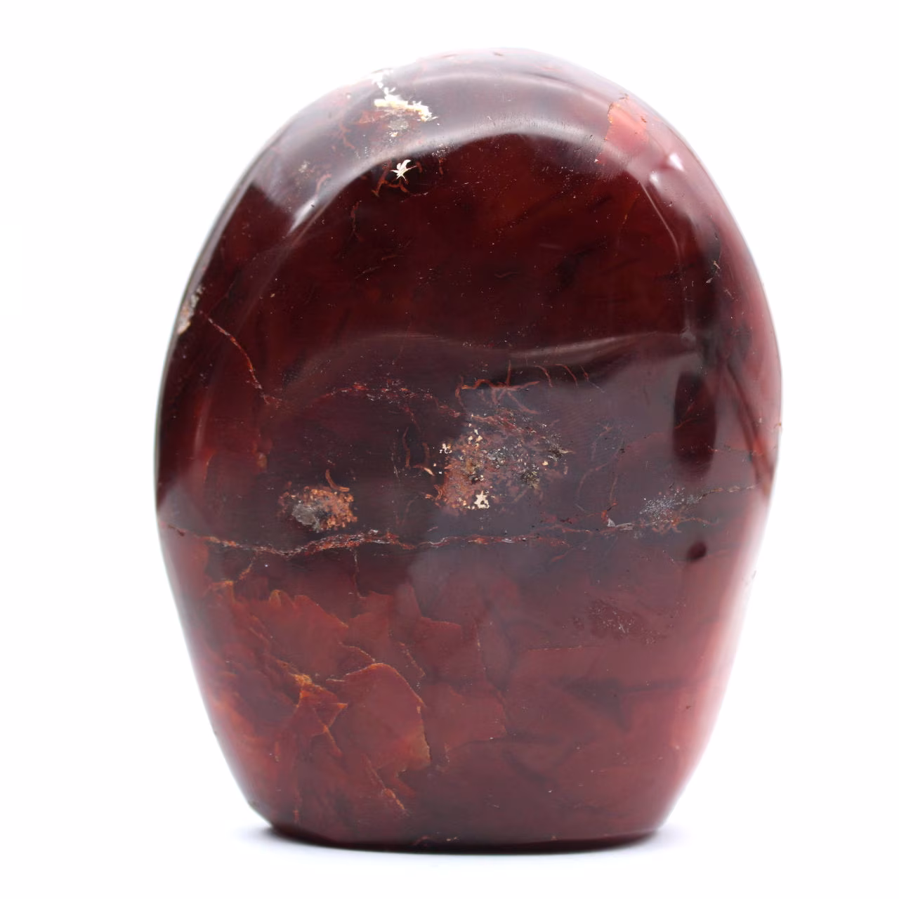 Ornamento de cornalina polida de qualidade - Mineral natural colecionável (Madagascar)
