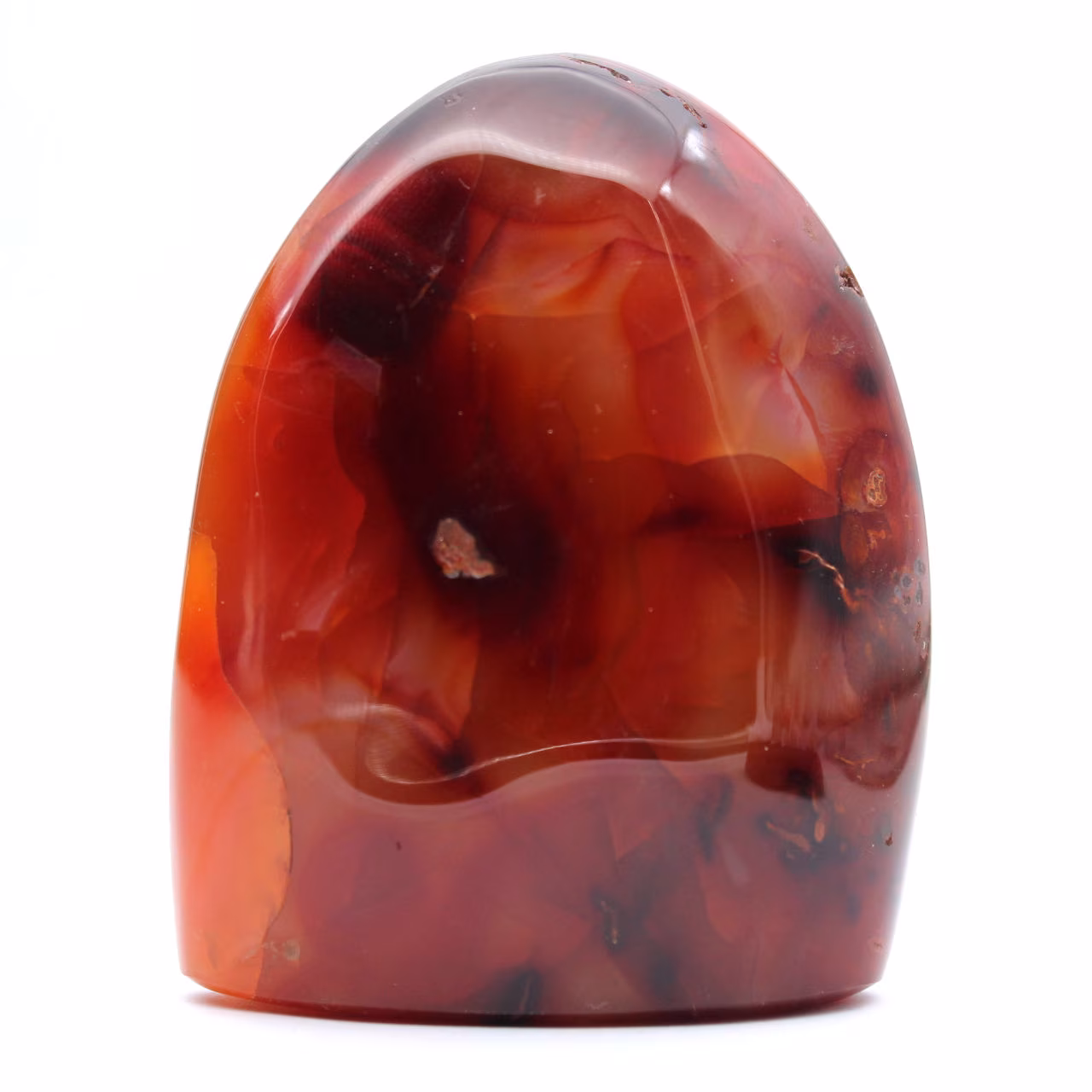 Pequena peça de cornalina polida - espécime mineral decorativo (Madagascar)