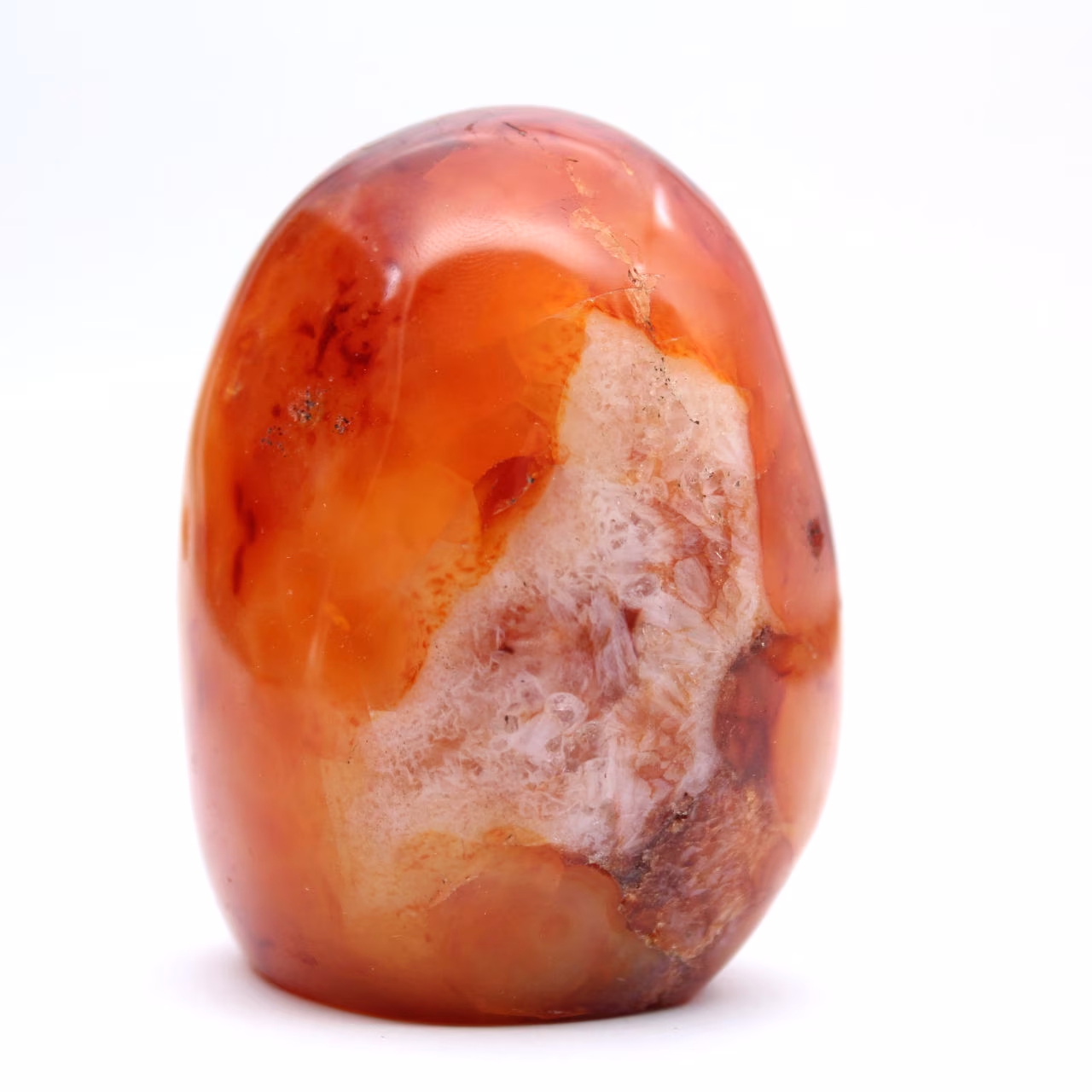 Miniatura de cornalina polida - Ornamento de pedra natural colecionável (Madagascar)