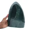 Grande pedra decorativa Jaspe verde polido, mineral Madagascar - 0