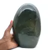 Grande pedra de jaspe verde polida, espécime mineral, Madagascar - 1